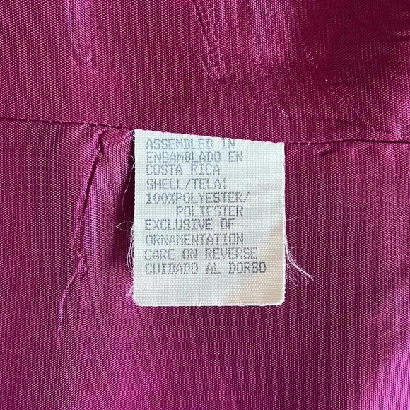 Vintage 90s Academia Gilmor Herringbone Collarless Purple Blazer Size 14 - Picture 8 of 9